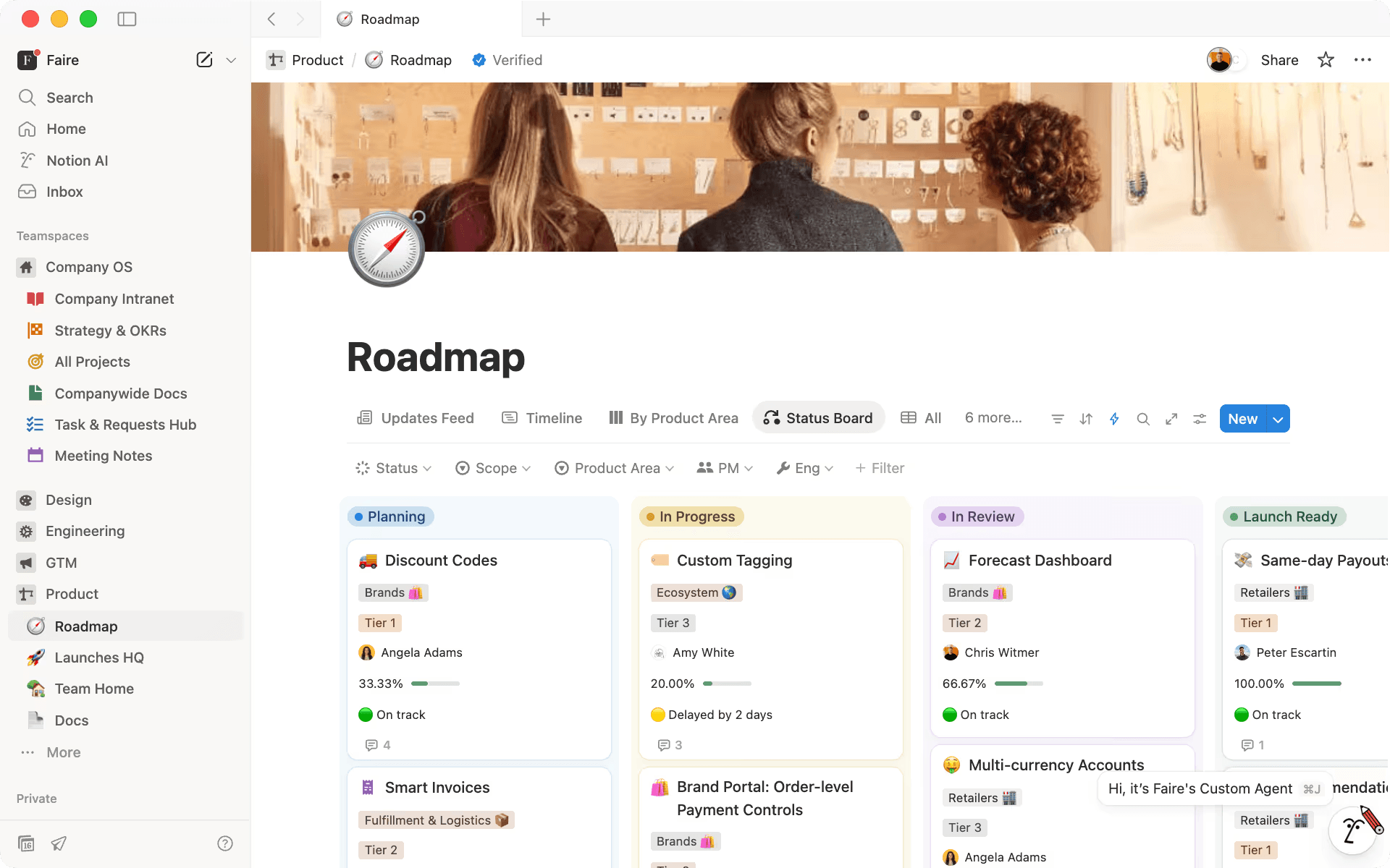 Faire’s Notion engineering roadmap