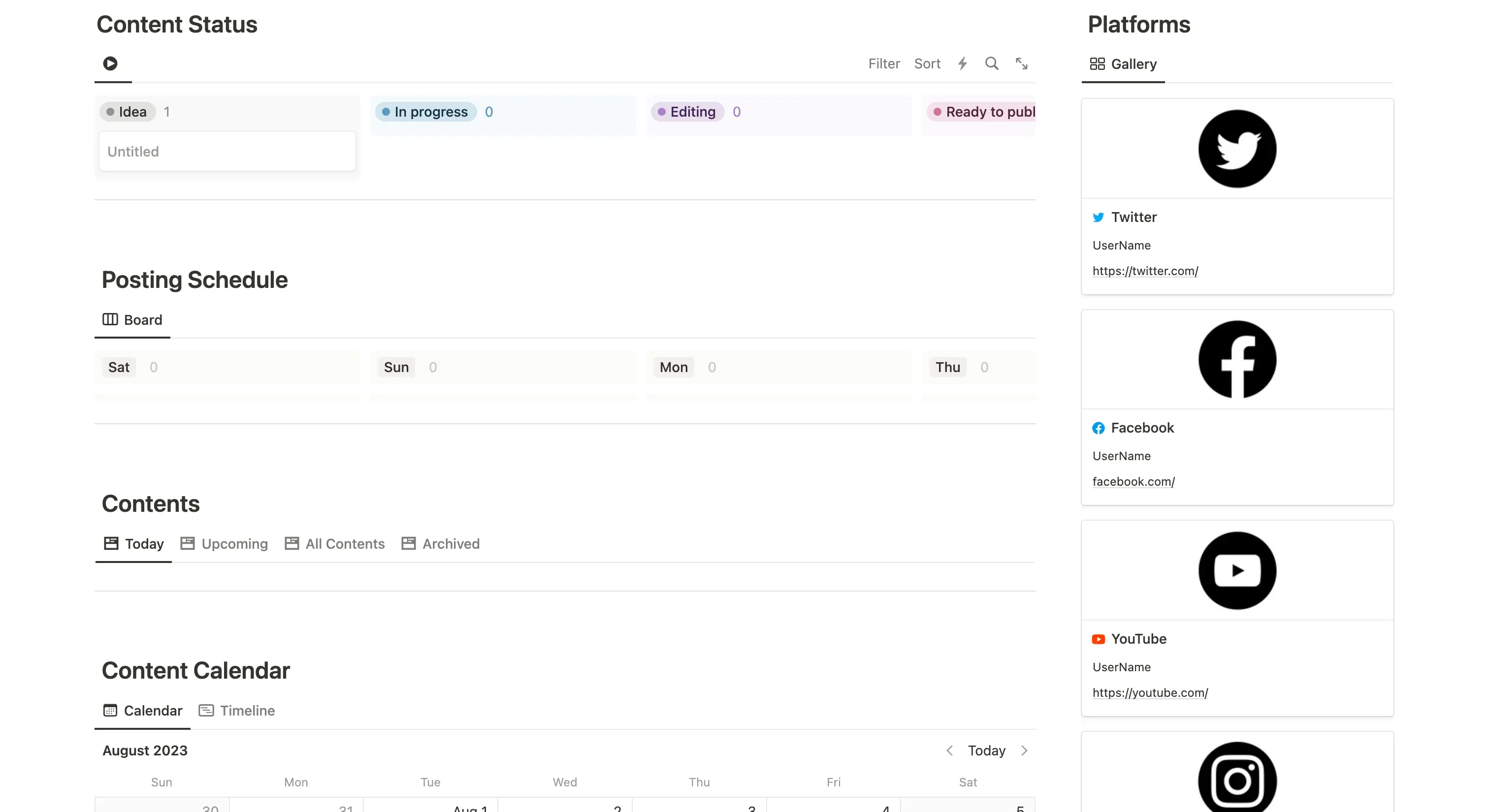 Content planner